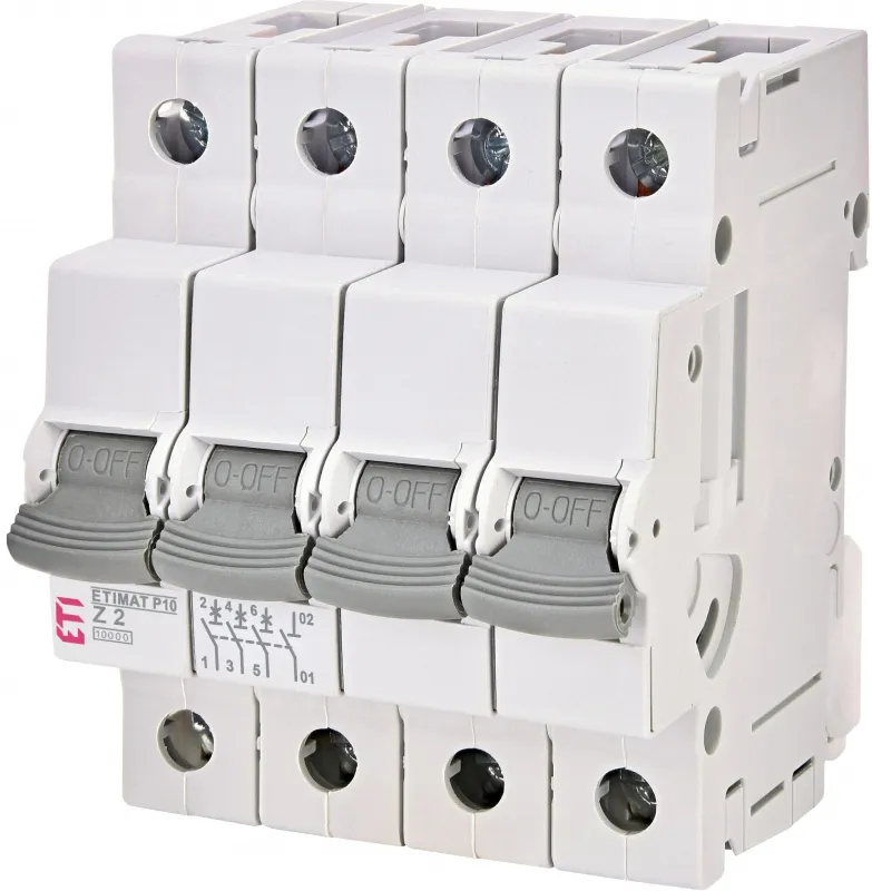 Miniature circuit breaker ETIMAT P10 4p B10  15kA 001901908