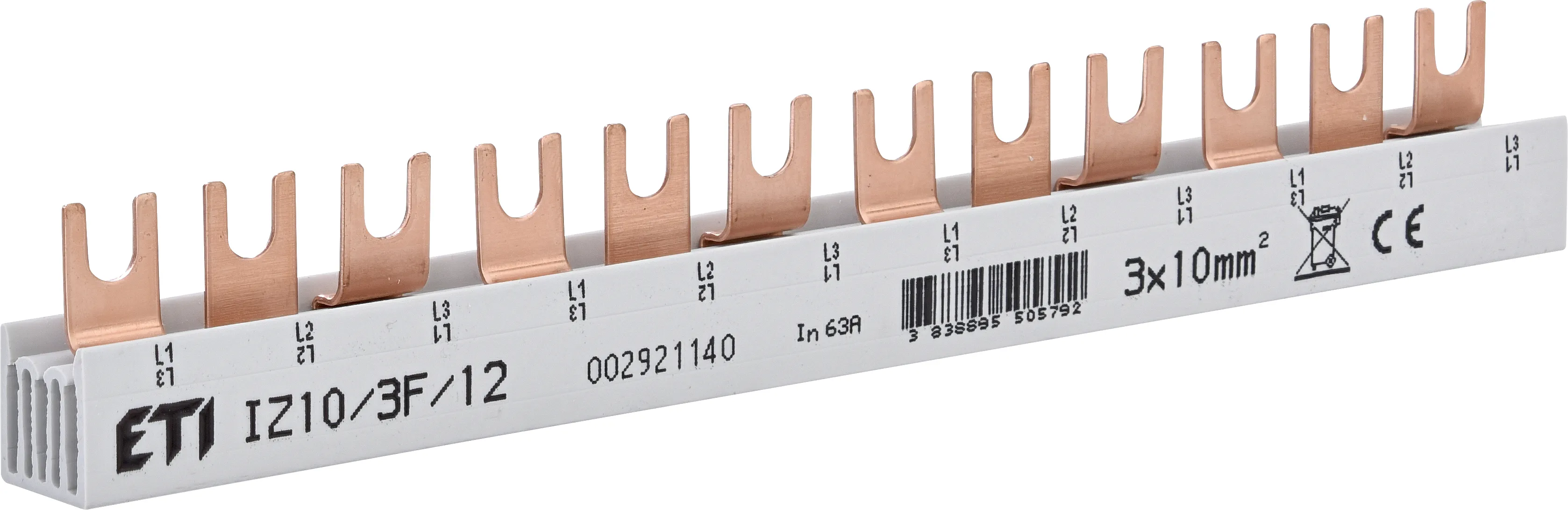 Insulated busbar IZ10/3F/12 002921140