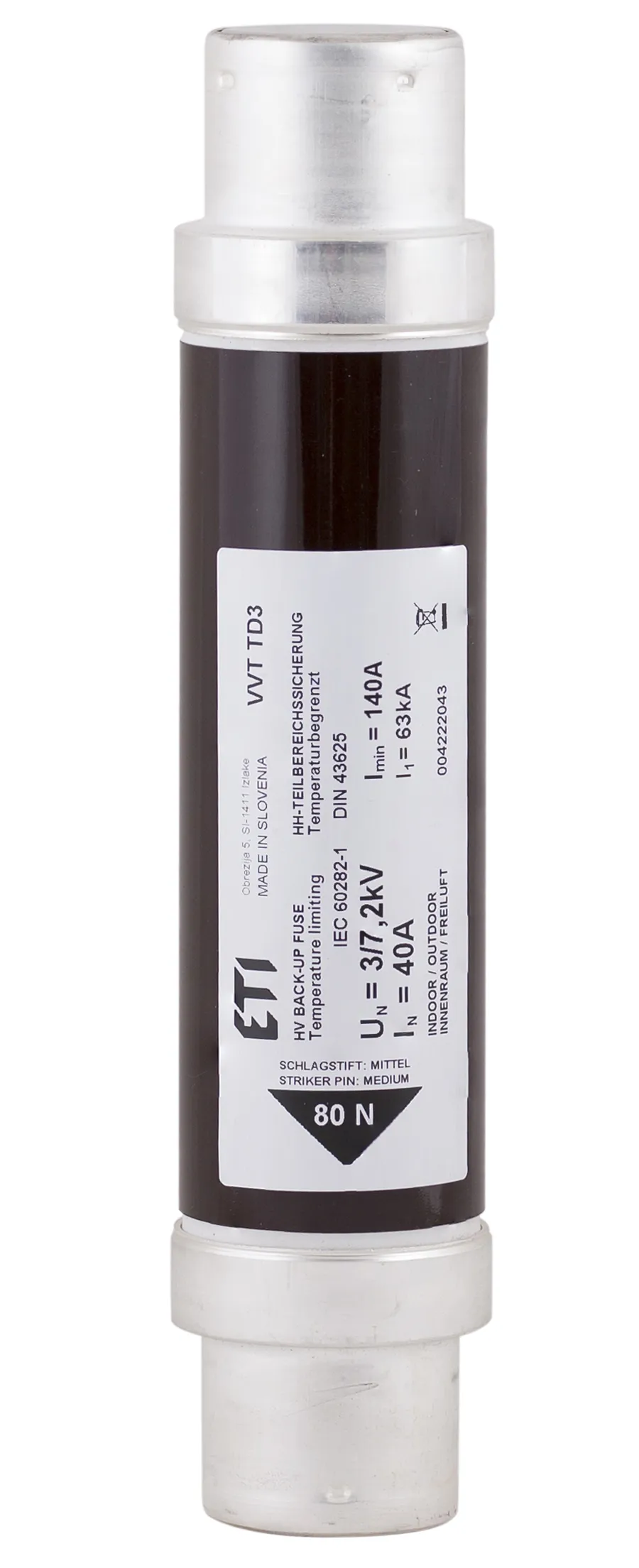 Fuse link VVA3 7,2kV/160A 004221119