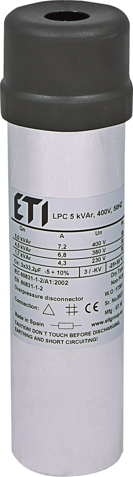 Capacitor LPC 5 kVAr, 400V, 50Hz 004656705