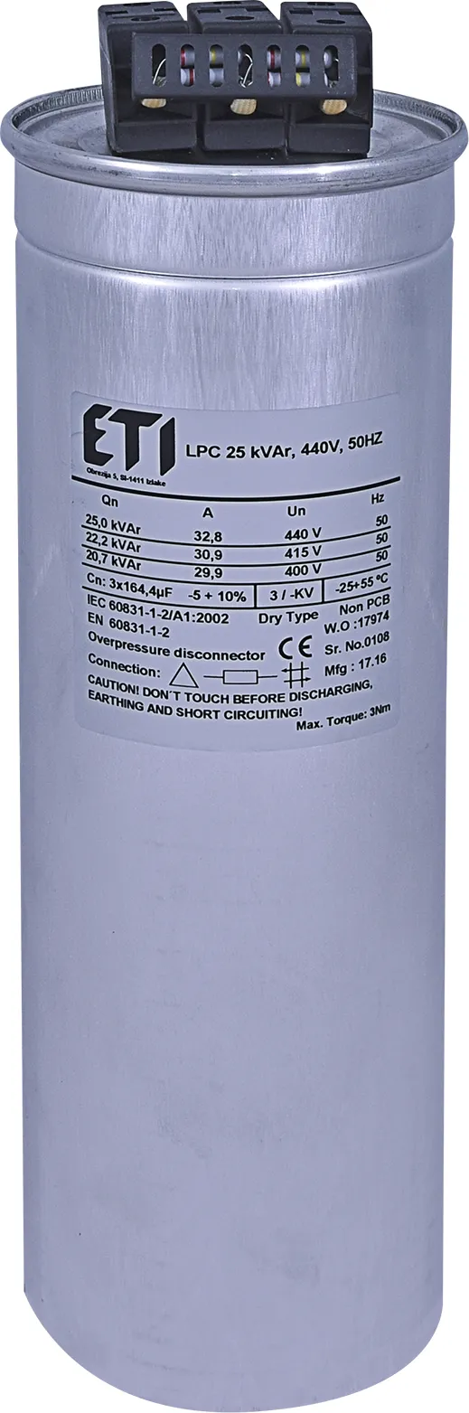 Capacitor LPC 25 kVAr, 440V, 50Hz 004656764