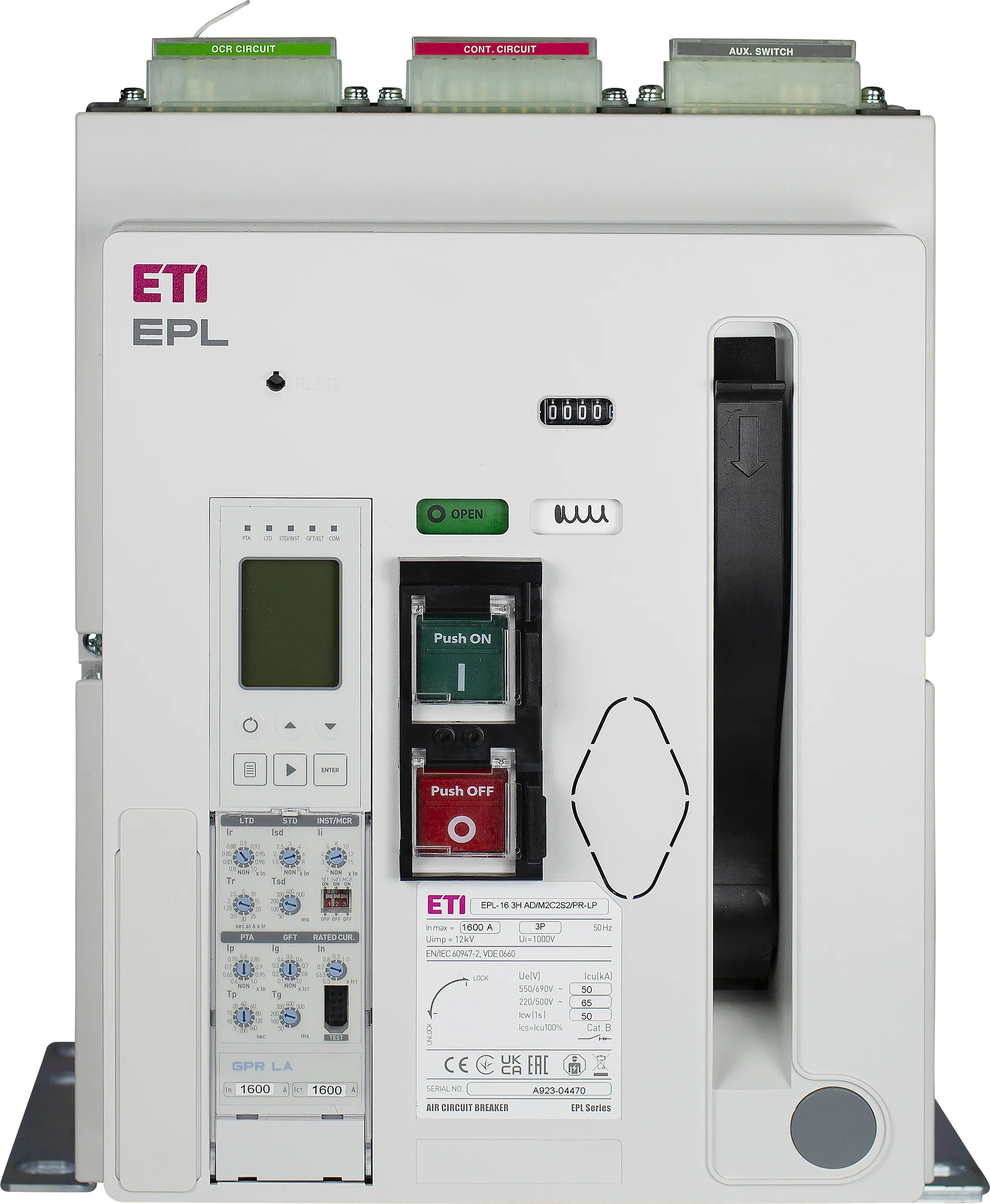 Air Circuit Breaker EPL-10 3H AF/M2C2S2/PR-LP 004695718