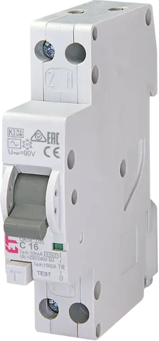 *KZS-1M 1p+N AC C16/0.01 6kA