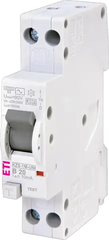 KZS-1M-UNI 1p+N AC B20/0.01