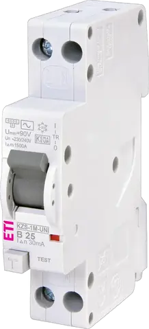 KZS-1M-UNI 1p+N AC B25/0.03