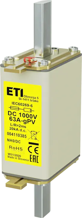 Image of NH0 gPV 63A/1000V DC
