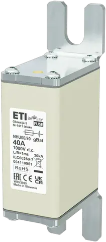NHU00/90 gBat 40A/1000V DC