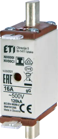 NH000/I gG 16A/500V